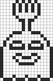 High Five Ghost Kandi Pattern Perler Bead Patterns Anime Pixel Art Perler Bead Art