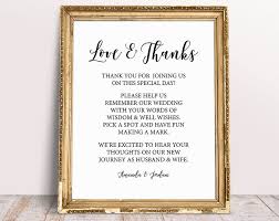 Love And Thanks Wedding Sign Wedding Guestbook Sign Wedding Thank You Sign Wedding Signage Gu Wedding Signs Wedding Reception Signs Wedding Guest Book Sign