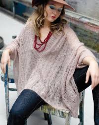 It's worked in two pieces then joined at the shoulders using a 3 needle bind off. Sleeved Poncho Knitting Patterns In The Loop Knitting