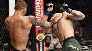 Conor mcgregor breaks his ankle and dustin poirier wins by injury tko. I8ox6zovnhqzqm