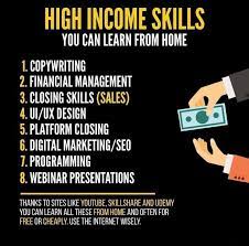 High Income Skills You Can Learn From Home In 2021 Money Management Advice Business Motivation Business Money