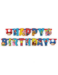 Check spelling or type a new query. Super Mario Geburtstagsgirlande Happy Birthday Bunt 1 9m Gunstige Faschings Partydeko Zubehor Bei Karneval Megastore