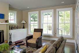 But there are several other situations where transition blocks are an elegant solution: Farmhouse Window Trim Exterior With 1700 Traditional Outdoor Products Living Room Transitional Farm House Living Room Interior Windows