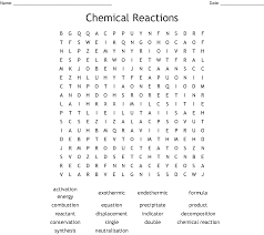 Terms in this set (8). Types Of Reactions Word Search Wordmint