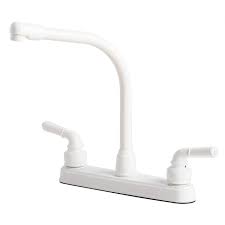 Mobile home standard kitchen faucet the kitchen faucet in your mobile home most likely has 8 inches between the hot and cold pipes. Laguna Brass 1200wt Rv Mobile Home Non Metallic High Rise Swivel Kitchen Sink Faucet White Finish Buy Online In Angola At Angola Desertcart Com Productid 153656783