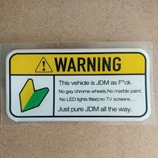 See more ideas about jdm, vinyl decal stickers, decals. Car Sticker Emblem Jdm Warning Japan Myvi Mira Jazz City Civic Saga Iriz Almera Vios Shopee Malaysia