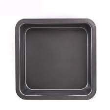 Simonshop 8 Inch Non Stick Pizza Pan Square Carbon Steel Bakeware Bread Baking Molds Black Cookware Stores Sheet Pan Diy