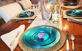 Turquoise Table Setting Perfect For Spring Dinner There are 462 table setting teal for sale on etsy, and they cost $31.84 on average.