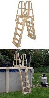 Other Pool Cleaning 181066 Vinyl Works Premium A Frame Above Ground Pool Ladder Taupe Buy It Now Only 163 84 On In Ground Pools Pool Ladder Spa Pool