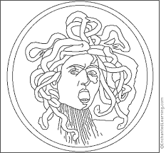 Click the download button to find out the full image of middle. Caravaggio Medusa Coloring Page Enchantedlearning Com