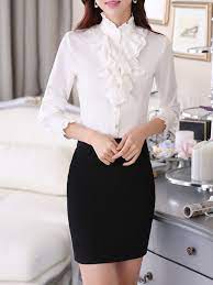 Searching for your wedding gown can be quite daunting, especially for a plus sized bride. White Ruffle Plus Size Formal Cute Blouse Blouses Tops