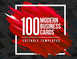 Additional price for double sided and upgrade options. 100 Modern Business Cards Bundle Graphic Pick