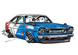 ozizo art show 画像 車の絵 変な車 古い車