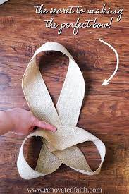 It's easier than you think to tie a bow for a wreath. The Easiest Burlap Bow Tutorial The Secret To Making A Burlap Bow