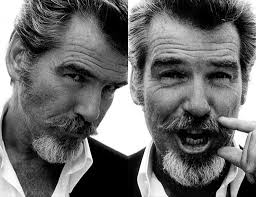 Nothing emanates chill energy quite like a big beard and a bucket hat. Hair Beard Van Dyke Beard Piercebrosnan Facebook