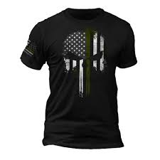 Get it as soon as mon, feb 15. Usa Tactical Army Thin Green Line Flag Punisher Skull Flag On Sleeve T Shirt T Shirts Aliexpress