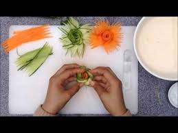 Amazing Design Of Cucumber Carrot Flower Garnish Vegetable Rose Decoration Diy Youtube Ukrasheniya Idei Dlya Blyud Pishevoj Dizajn