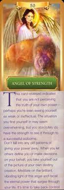 Angel Of Strength Reversed Meaning Angel Tarot Cards Angel Tarot Angel Oracle Cards