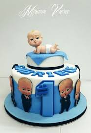 Smash cakes are a fun (and messy!) way to celebrate baby's first birthday. Boss Baby Cake Baby Boy Birthday Cake Boss Baby Baby Birthday Cakes