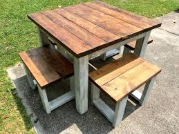 Square Small Farmhouse Table Rustic Table Small Dining Set Etsy In 2020 Small Dining Sets Rustic Table Small Farmhouse Table