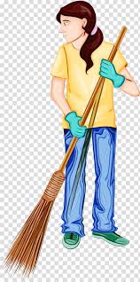 Watercolor Drawing Paint Wet Ink Cleaning Broom Animation Tool Standing Transparent Background Png Clipart Hiclipart Night flight of a witch on a broom. watercolor drawing paint wet ink