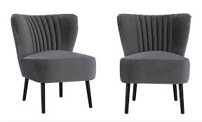 Located in la grange, il. Slipper Chair Charcoal With Black Legs Interiors Online