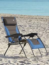 Livingxl Two Tone Extra Wide Zero Gravity Chair Blue Zero Gravity Chair Folding Beach Chair Outdoor Chairs