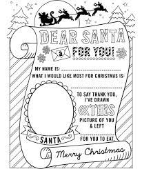 Santa and frosty at the north pole printable. Wish List To Santa Coloring Page Crayola Com