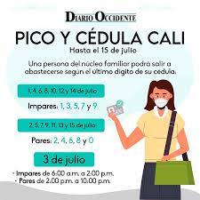 Hoy domingo de pascua, los ciudadanos que tengan su documento de identidad con número impar: Asi Quedo El Pico Y Cedula En Cali Hasta El 15 De Julio Cali Diario Occidente