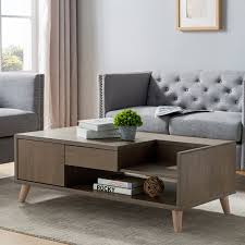 14 products (warning that selection will refresh the page with new results) categories. Furniture Of America Lit Mid Century Oak 47 Inch 2 Drawer Coffee Table Overstock 25764649
