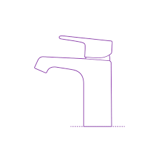 The bath suite boasts contemporary, curved edges for an appealing and yet substantial style that brings a sleek feeling to the bathroom. Bathroom Faucets Dimensions Drawings Dimensions Com