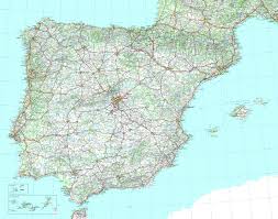 Et à l'ouest par le. Carte De L Espagne