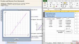 Least Squares Linear Regression Excel