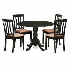 East West Furniture Dublin 5 Piece Drop Leaf Dining Table Set With Microfiber Antique Chairs Drop Leaf Dining Table Dining Table Setting Small Kitchen Tables