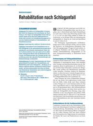 Rehabilitation Nach Schlaganfall