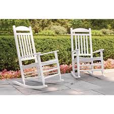 Hampton Bay Glossy White Wood Outdoor Rocking Chair It 130828w The Home Depot In 2020 Outdoor Rocking Chairs White Rocking Chairs Rocking Chair Porch