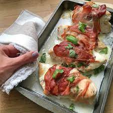 Baked Mozzarella Basil And Parma Ham Chicken
