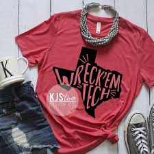 Texas Tech Tee Wreck Em Tech Tshirt Texas Tech Shirt Red Texas Tech Shirts Tech Shirt Tech Tshirt