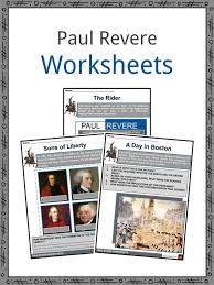 By tony y and yoshi m. Paul Revere Biography Facts And Worksheets For Kids