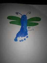 Dragonfly Footprint Baby Art Projects Toddler Art Projects Baby Footprint Crafts