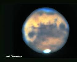 Mars has an apparent magnitude or brightness observed from earth of +0.71. 2 Earth Telescope View Of Mars 0 N 43 W