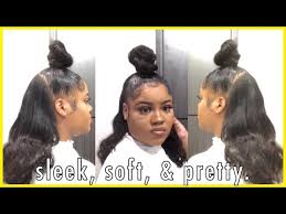 If you mind to have weave hairstyle to change your appearance, here are some inspiring ideas of weave hairstyles for you. Bun Half Up Half Down Black Hair Kumpulan Soal Pelajaran 5