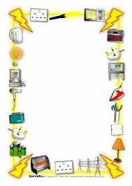 Electricity Themed A4 Page Borders Sb3892 Sparklebox Page Borders Design Page Borders Page Borders Design For Project