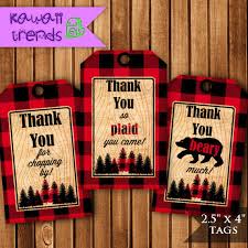 Birthday Thank You Gift Lumberjack Thank You Gift Tags Printable Birthday Party Tags Digital Favor Tags Plaid Thank You Cards Camp Party Instant Download Thank You Gifts Lumberjack Birthday Party Gift Tags Printable