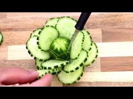 Cucumber Show Vegetable Carving Garnish Cucumber Rose Cucumber Swans Youtube Vegetable Carving Fruit And Vegetable Carving Fruit Carving
