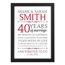 The metal foundry 40th ruby 2021 wedding recycled solid brass anniversary sundial gift idea is a great present for him, her, parents, grandparents or couple on 40 years of marriage 110 $92 95 40 Years Of Marriage Personalised Ruby 40th Wedding Anniversary Gifts 40th Anniversary Print Picture Keepsake Presents For Couples Parents Grandparents Amazon Co Uk Handmade