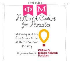 Milk Cookies For Miracles Cmnh Phimu Phi Mu Children S Miracle Network Hospitals Philanthropy