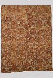 Two early pillows made from 'mazzarino' pattern fabric. Fortuny