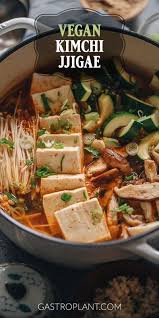 Vegan Kimchi Jjigae Spicy Korean Stew Gastroplant Vegan Kimchi Vegan Asian Recipes Food
