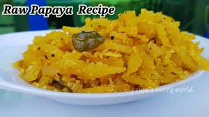 Raw Papaya Recipe Papaya Palya Papaya Sabzi Green Papaya Papaya Thoran Youtube